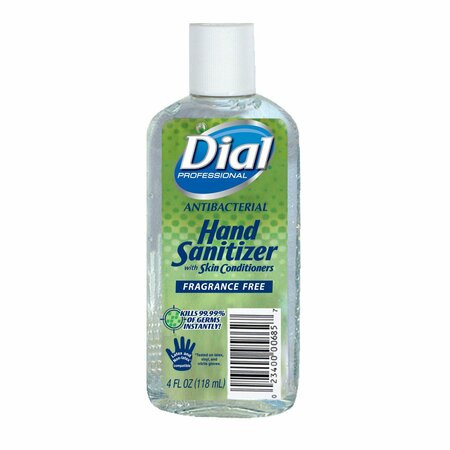 DIAL 00685 Hand Sanitizer w/ Moisturizers 4 oz. Fragrance Free E3, 24PK 685